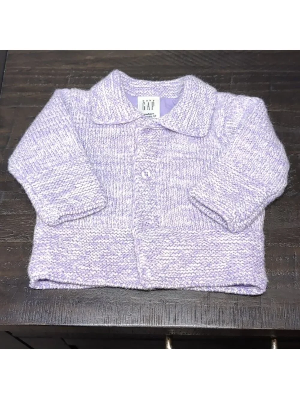 Baby GAP Wool Knit Jacket Buttoned Sweater Purple Size 3-6 m 12-17 lb